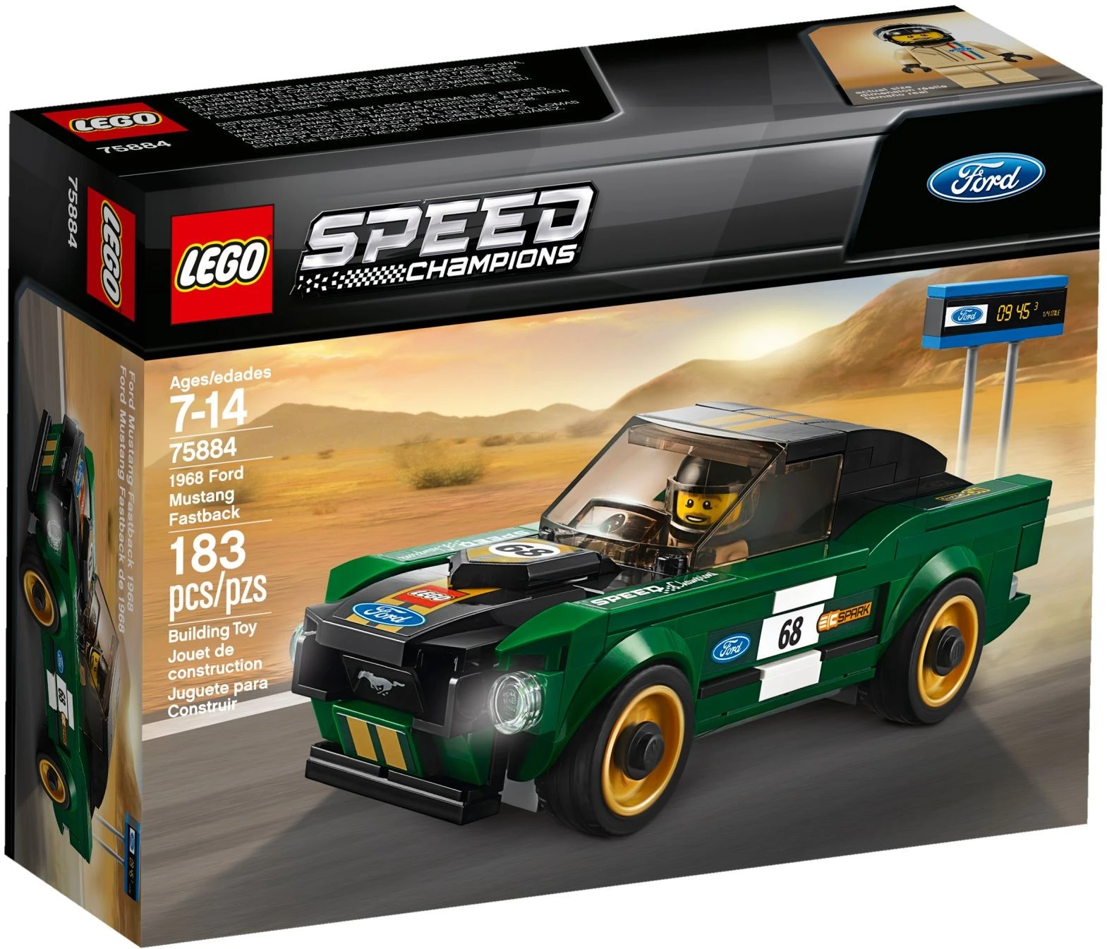 Lego Speed Champions 75884 1968 Ford Mustang Fastback